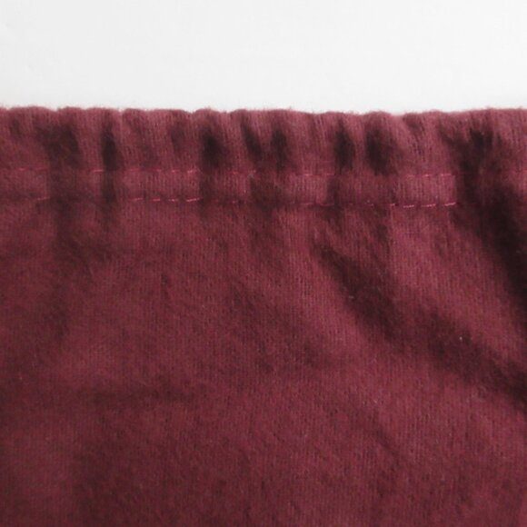 Bruno Magli Designer Flannel Dust Bag 14" x 7" Drawstring Maroon Red - Picture 5 of 7